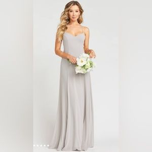 Show Me Your Mumu Godshaw Goddess Gown in Dove Grey
